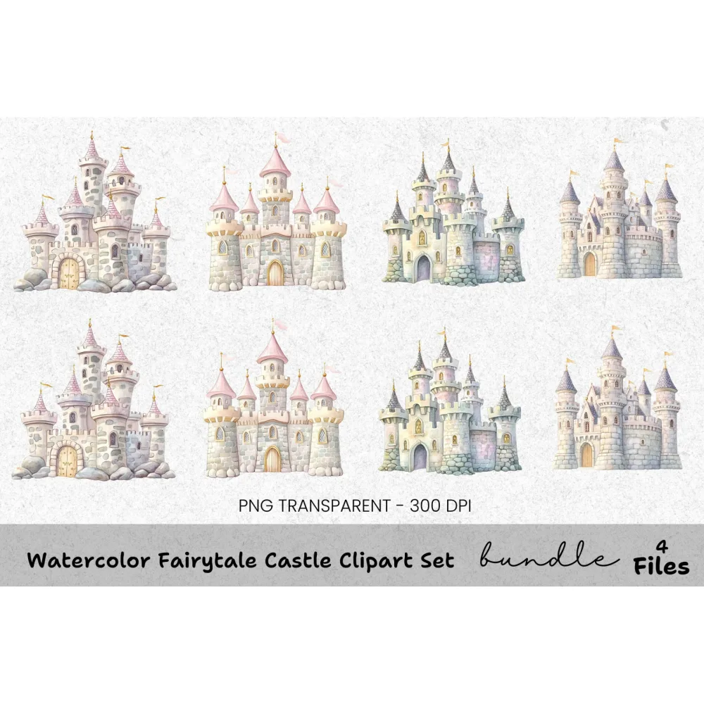 Fairytale Castle Clipart Bundle