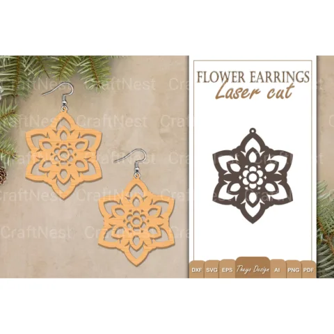 Earrings Flower SVG Bundle