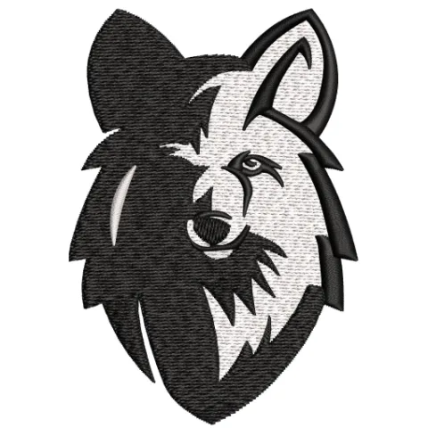Wolf Embroidery Design