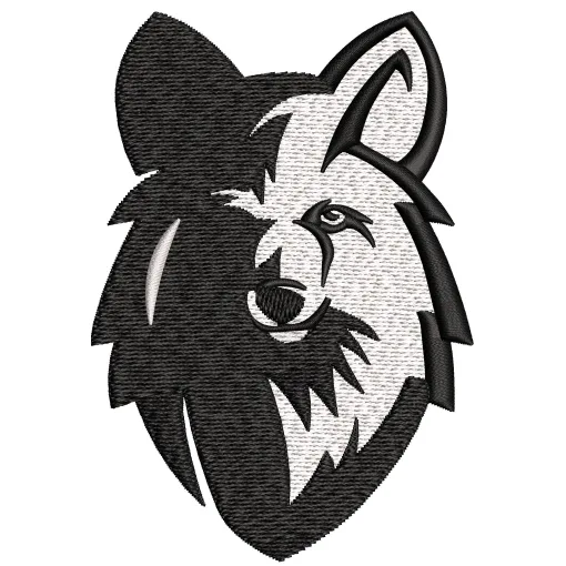Wolf Embroidery Design
