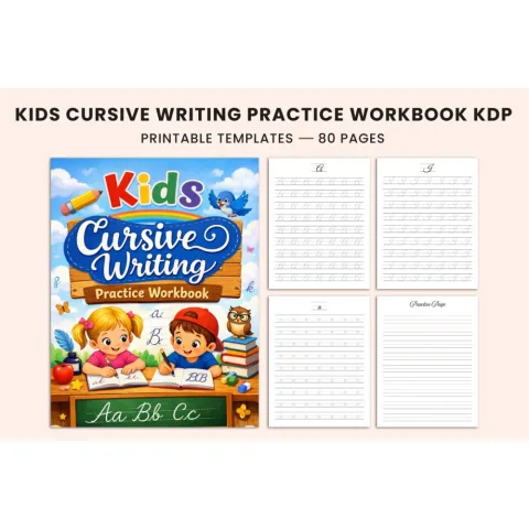 Kids Cursive Writing Practice Workbook