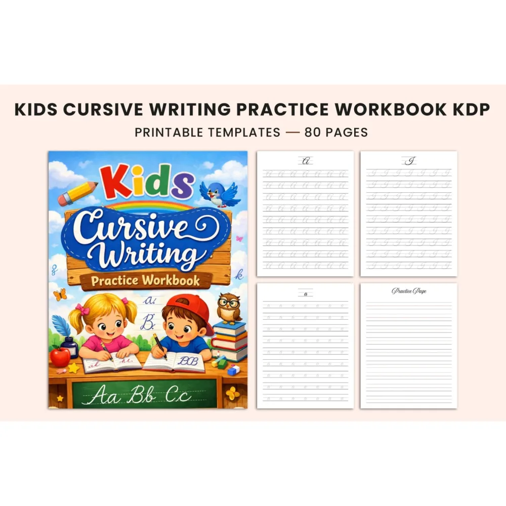 Kids Cursive Writing Practice Workbook