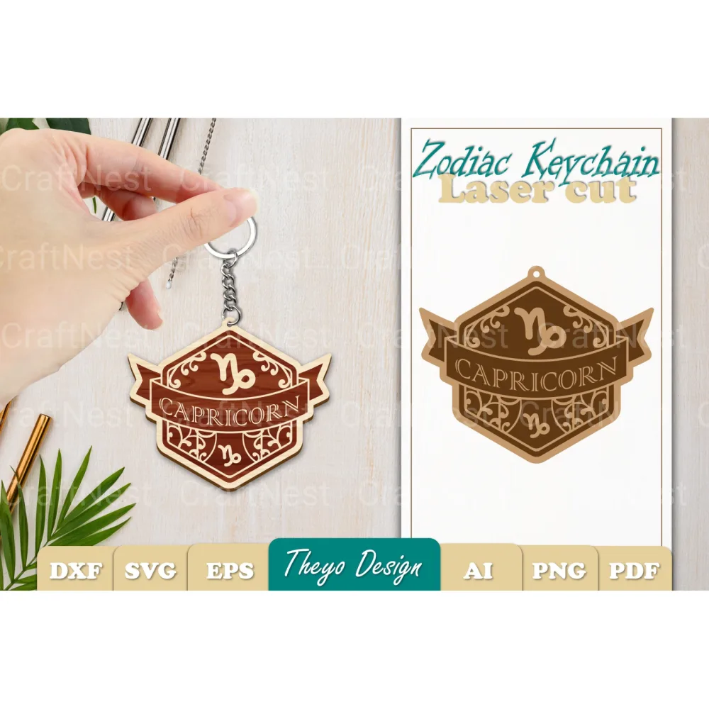 Zodiac Keychain SVG Bundle