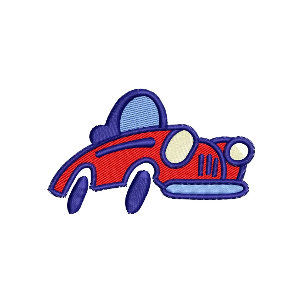 Jump Car Embroidery Design