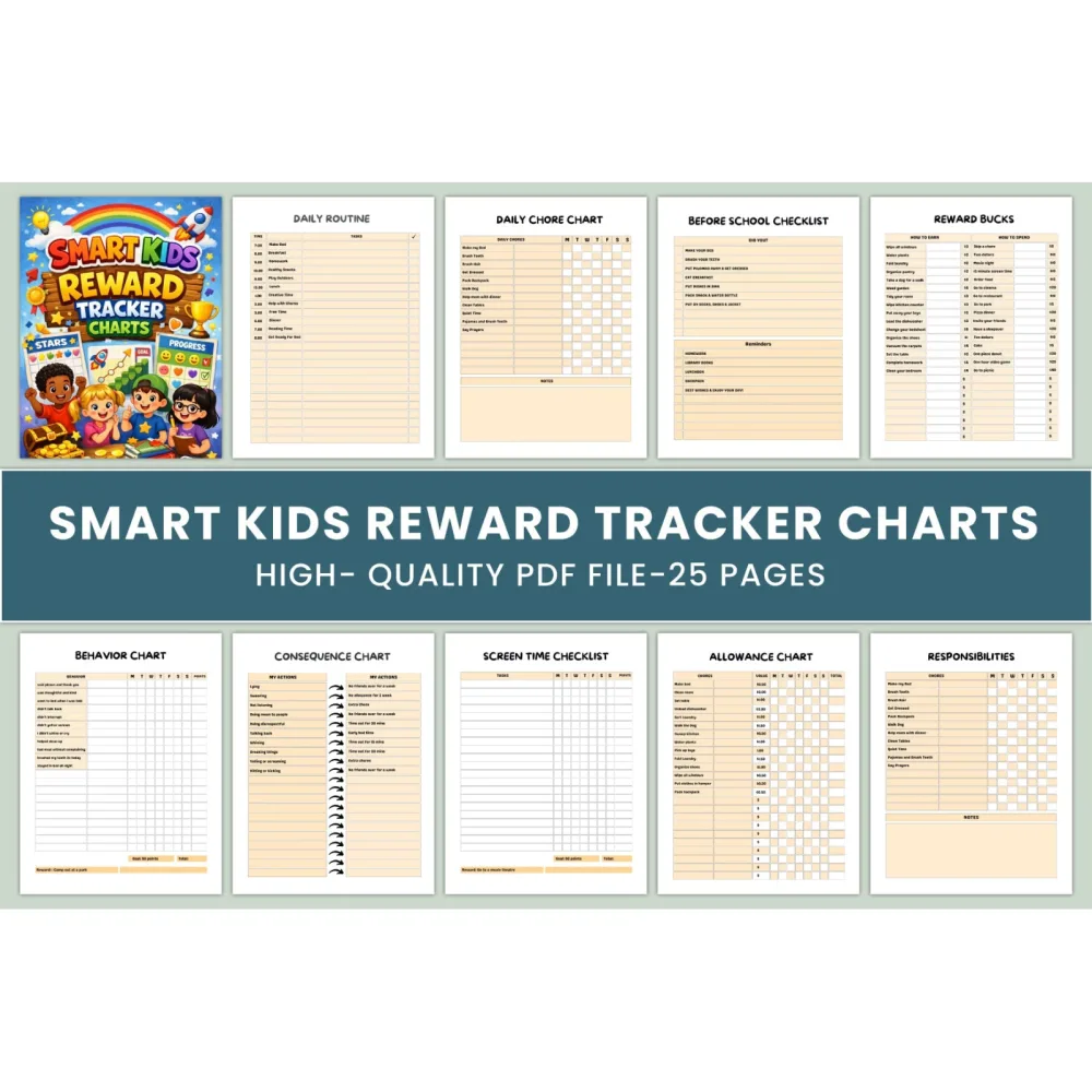 Smart Kids Reward Charts Planner