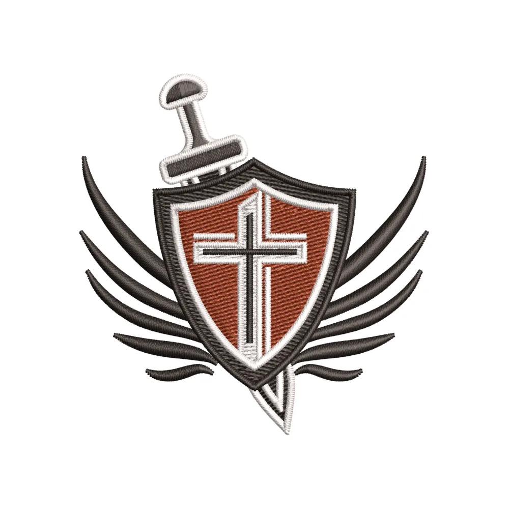 Sword Wings Embroidery Design