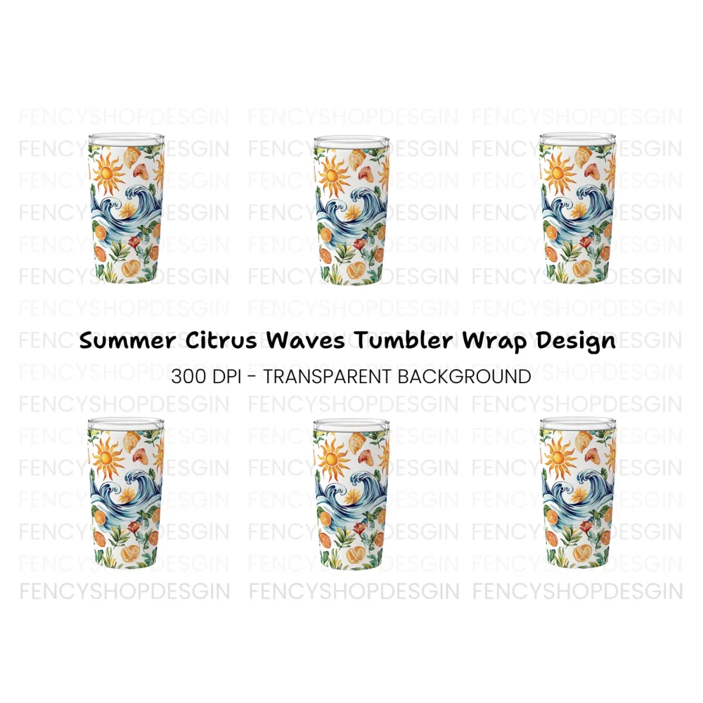 Summer Beach Tumbler Clipart Bundle