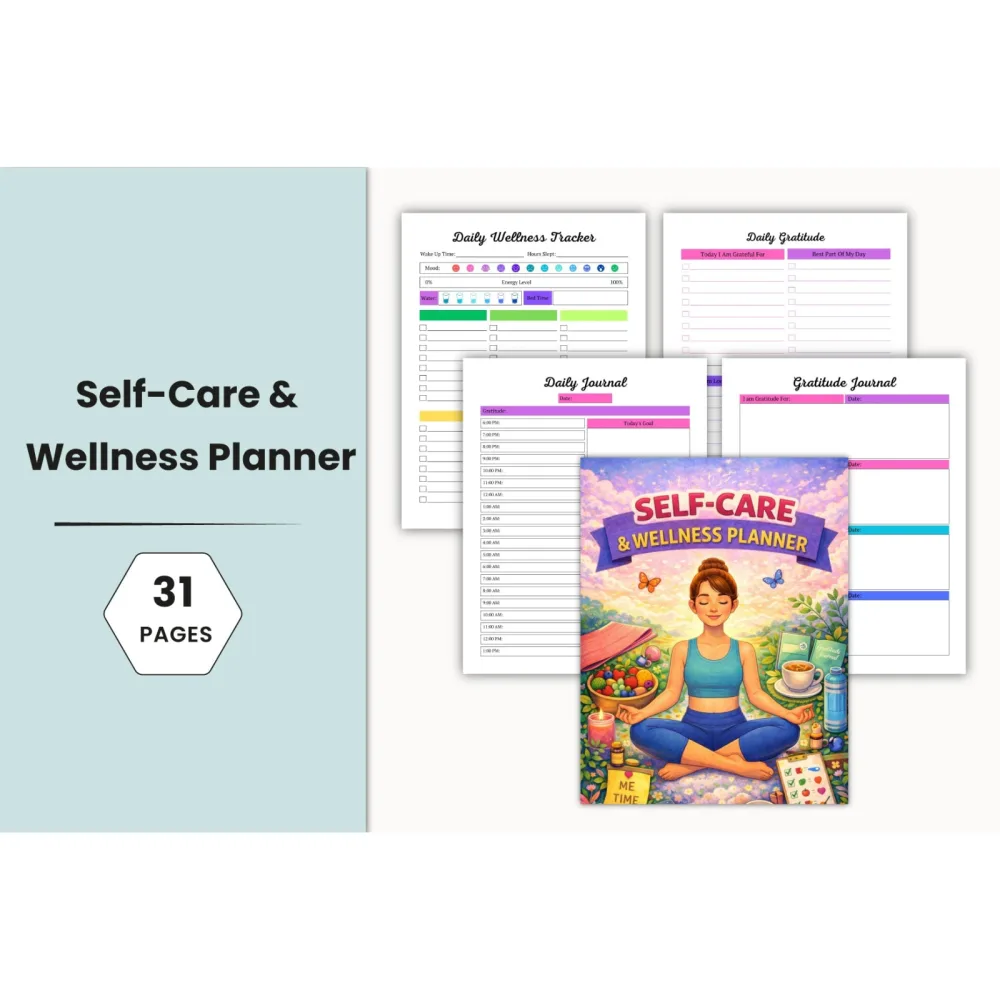 Self Care Wellness Planner