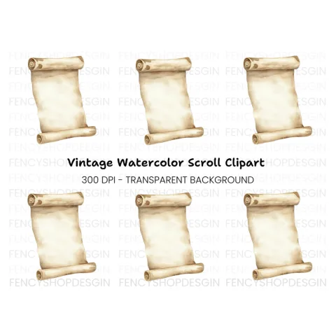 Vintage Scroll Clipart Bundle