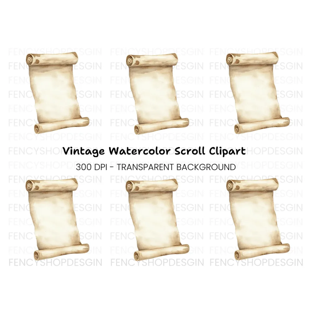 Vintage Scroll Clipart Bundle