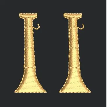 Gold Bugle Embroidery Design