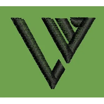 Angular Geometric V Form Embroidery Design