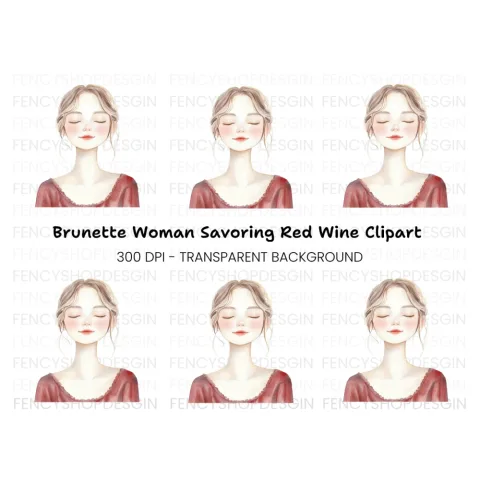 Serene Woman Clipart Bundle