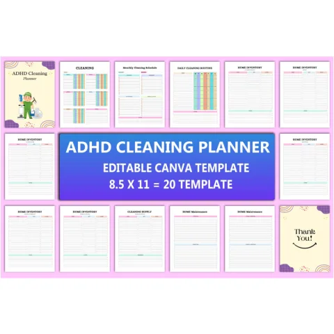 ADHD Cleaning Planner for Effective Organization