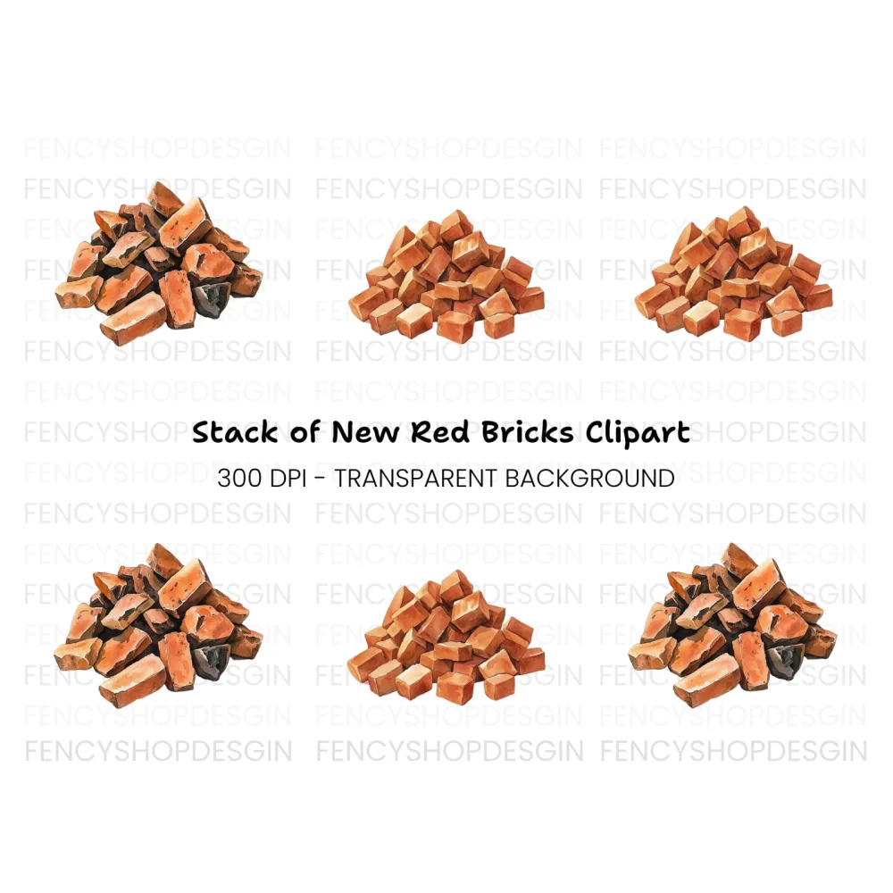 Piles of Bricks Clipart Bundle