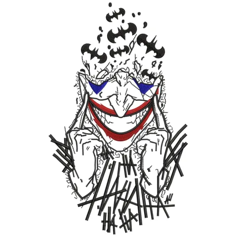 Joker Embroidery Design