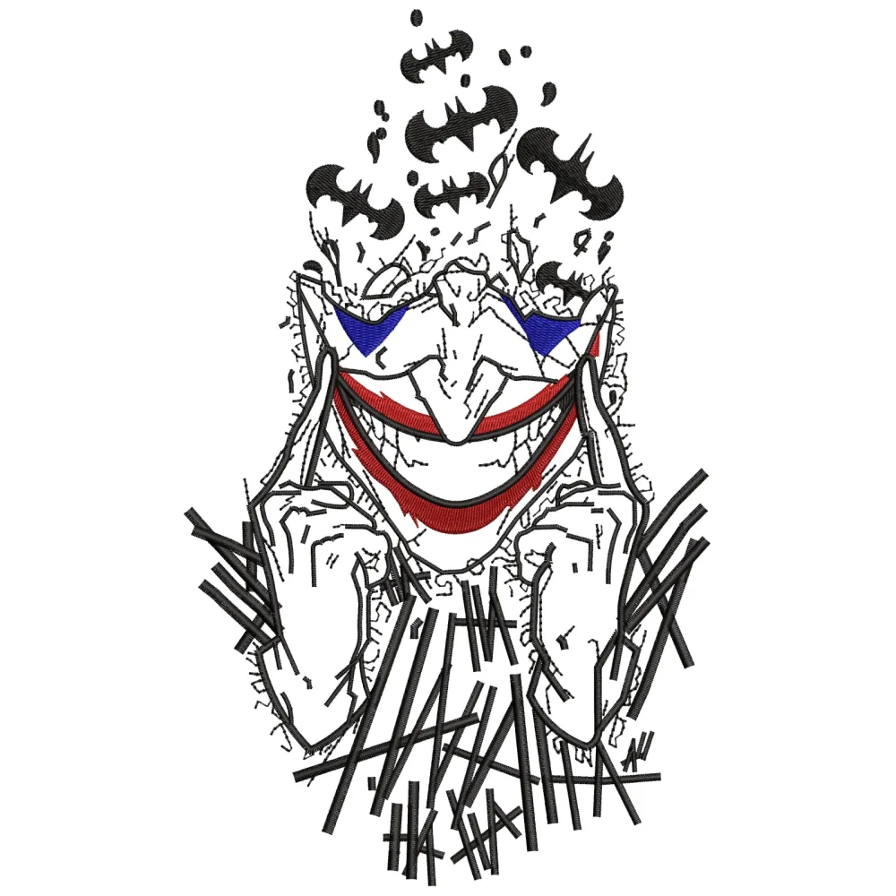 Joker Embroidery Design