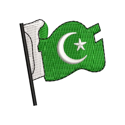 Pak Flag Embroidery Design