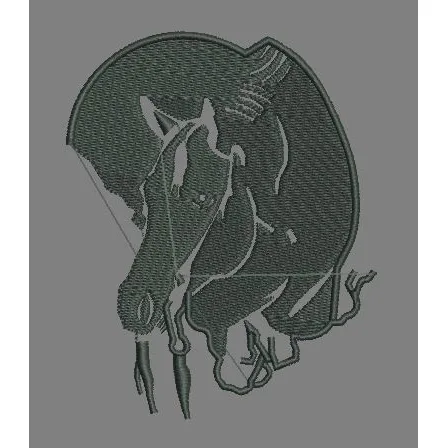 Stellar Equine Silhouette Embroidery Design