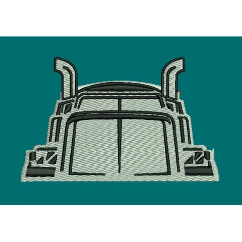 Semi Truck Front Embroidery Design