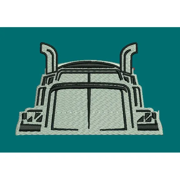 Semi Truck Front Embroidery Design
