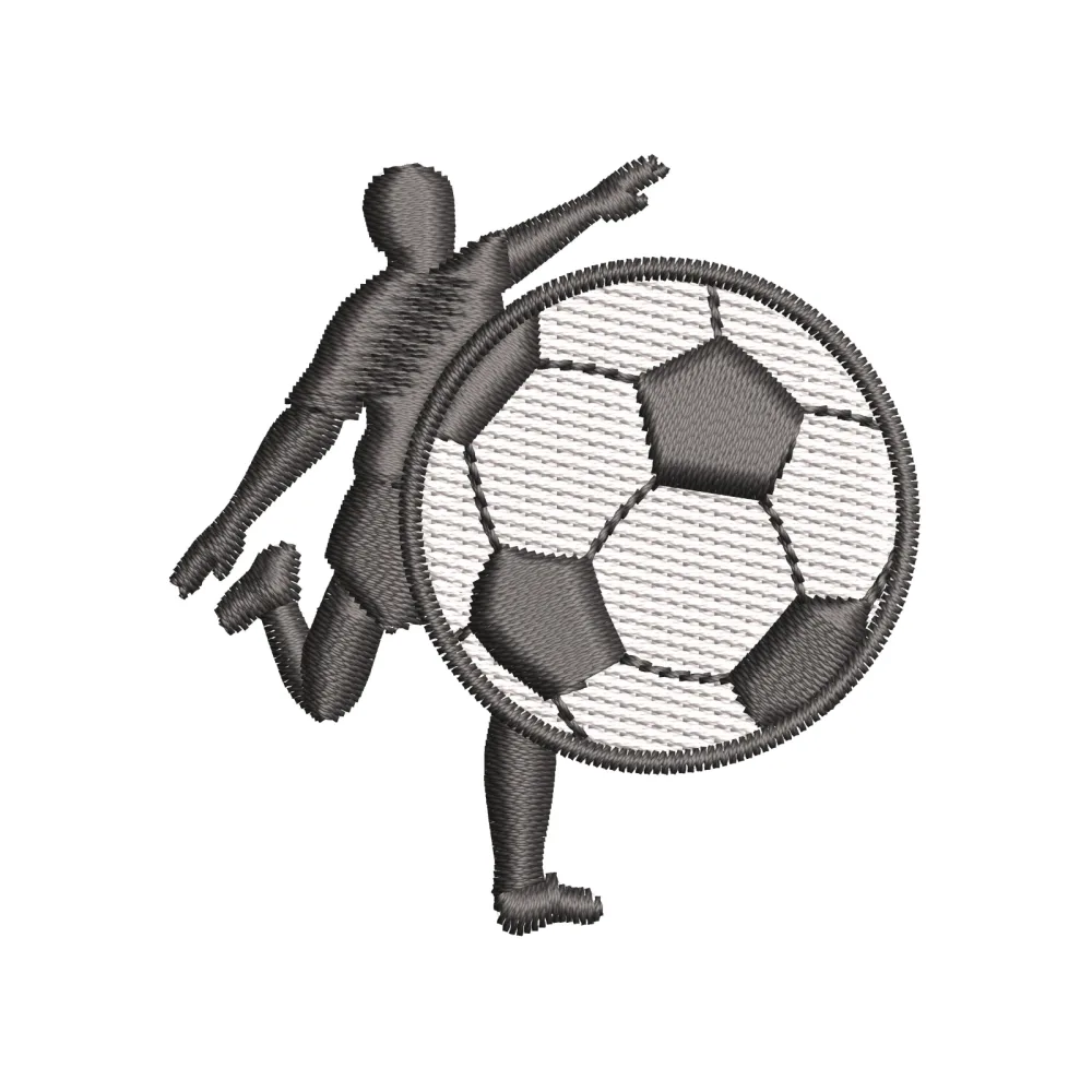 Man With Ball Embroidery Design