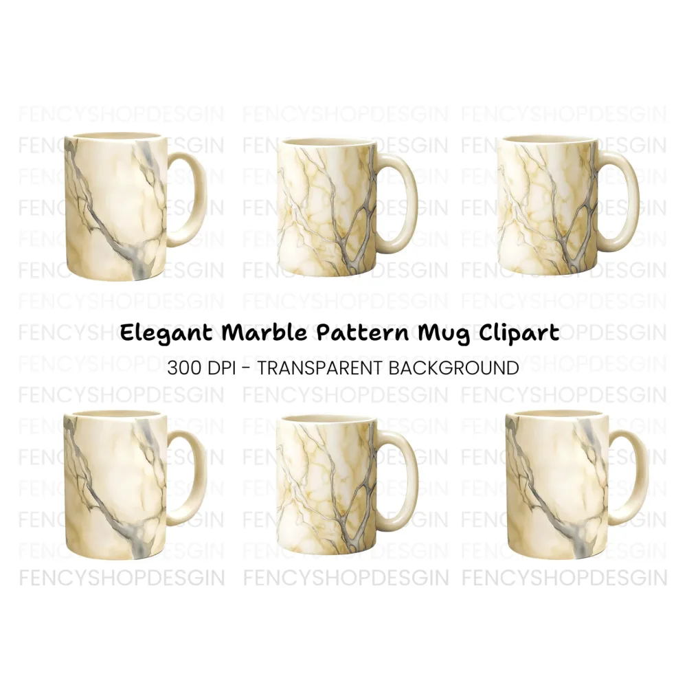 Elegant Marble Texture Clipart Bundle
