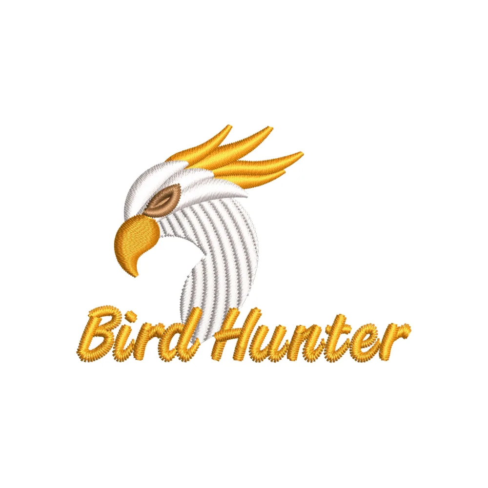 Bird Hunter Embroidery Design