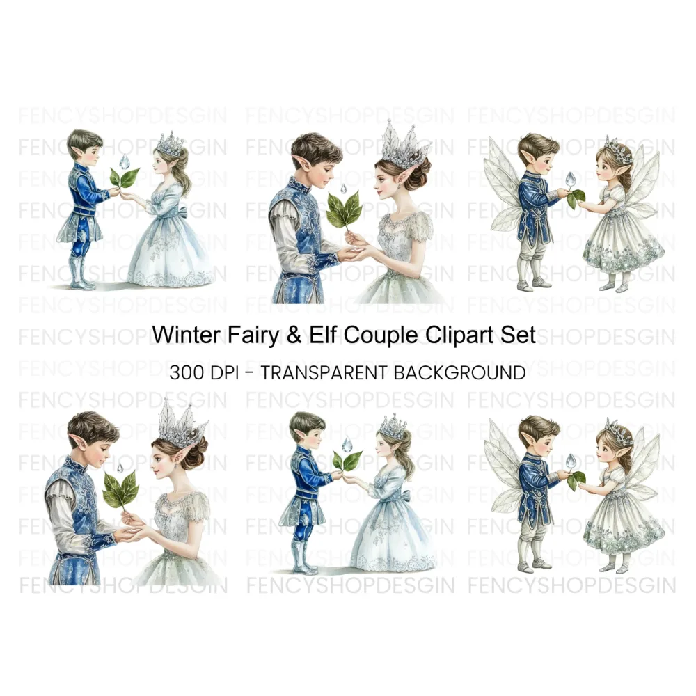 Winter Fairy Tale Clipart Bundle