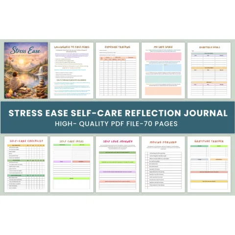 Stress Ease Self-Care Reflection Journal
