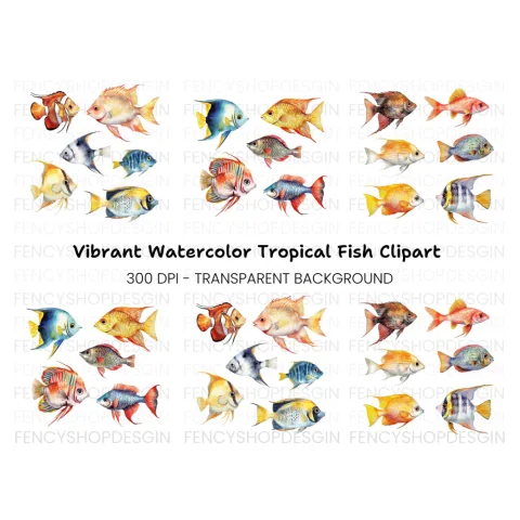 Exotic Fish Clipart Bundle