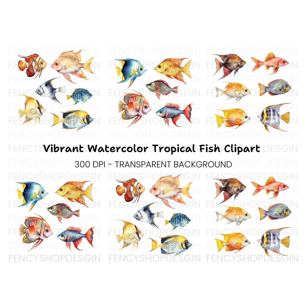 Exotic Fish Clipart Bundle