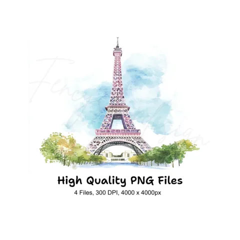 Eiffel Tower Clipart Bundle
