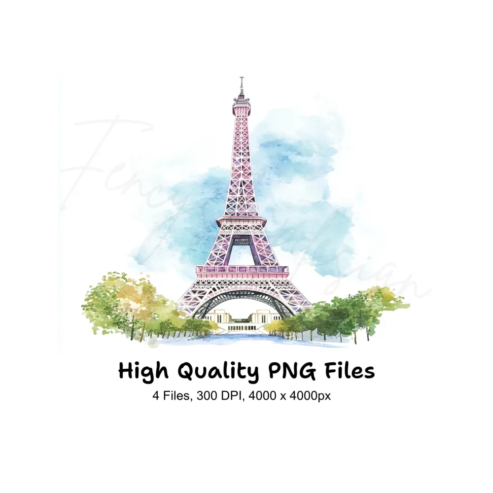 Eiffel Tower Clipart Bundle