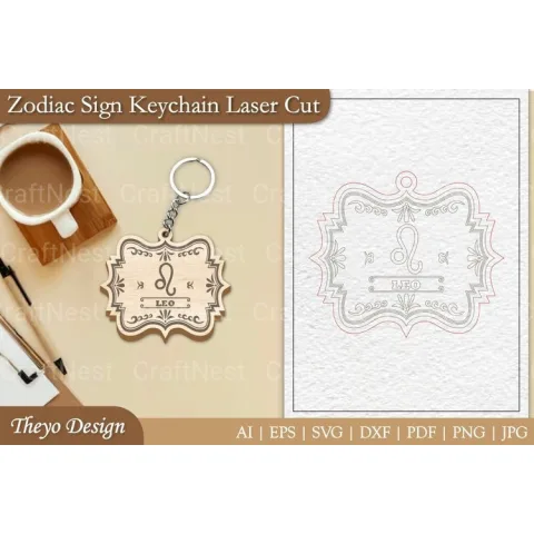 Zodiac Keychain SVG Bundle