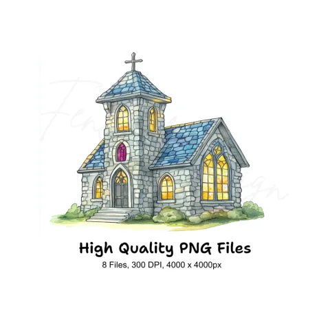Fantasy Church Clipart Bundle