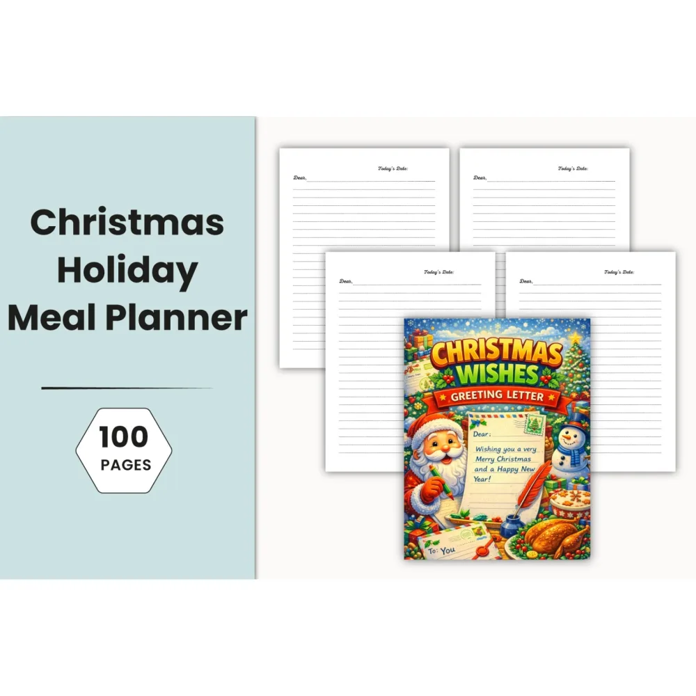 Christmas Wishes Greeting Letter Planner