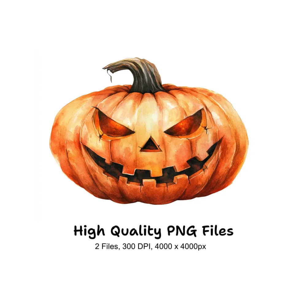 Spooky Jack Lantern Clipart Bundle
