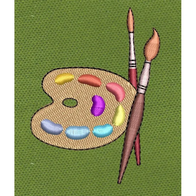 Paint Palette Artist Kit Embroidery Design