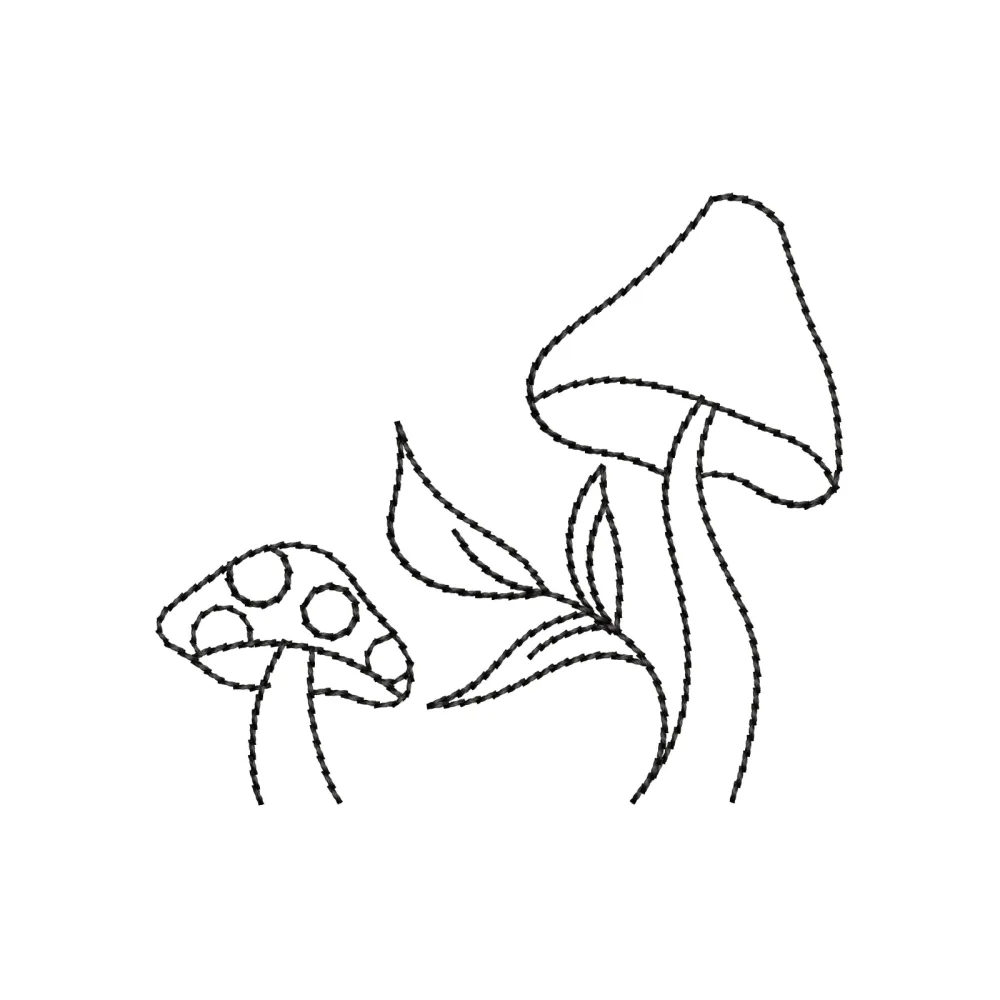 Mushrooms Embroidery Design
