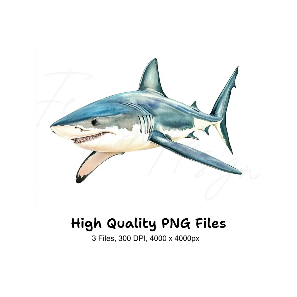 Mako Shark Clipart Bundle
