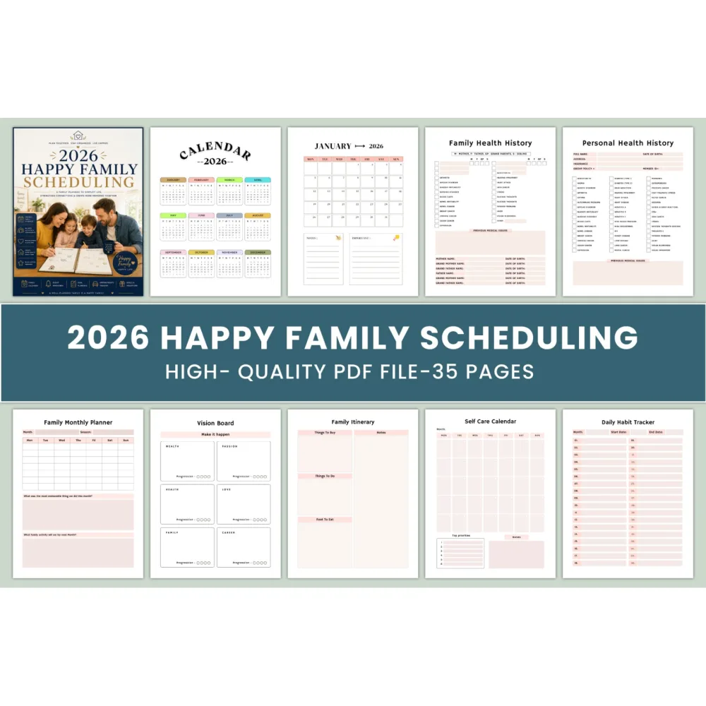 Happy Family Scheduling Planner