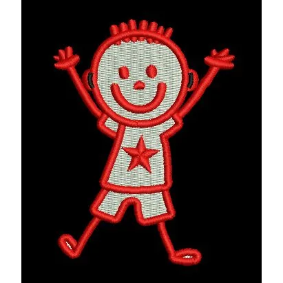 Happy Boy Embroidery Design