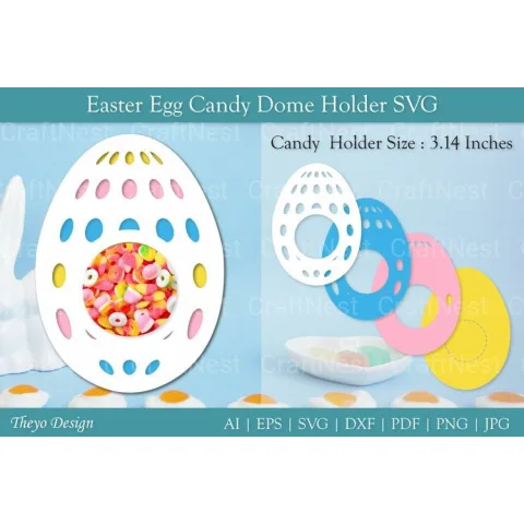 Easter Candy Dome Holder SVG Bundle