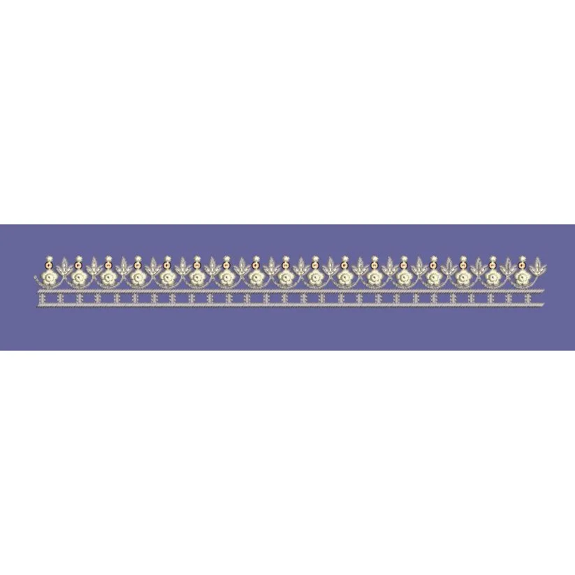 Floral Vine Delicate Trim Embroidery Design