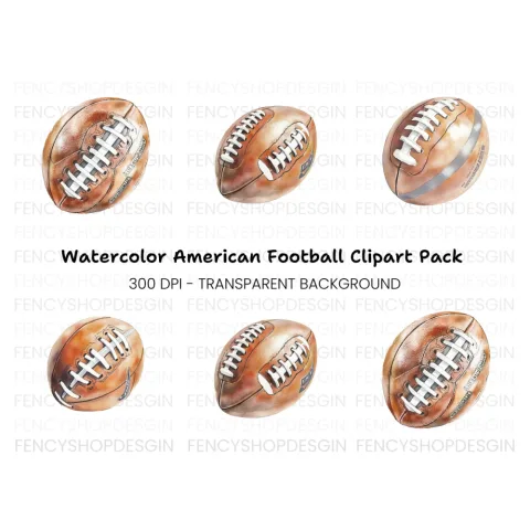 American Football Clipart Bundle
