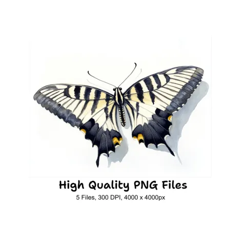 Swallowtail Butterfly Clipart Bundle