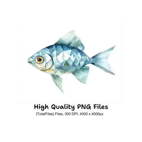 Geometric Fish Clipart Bundle