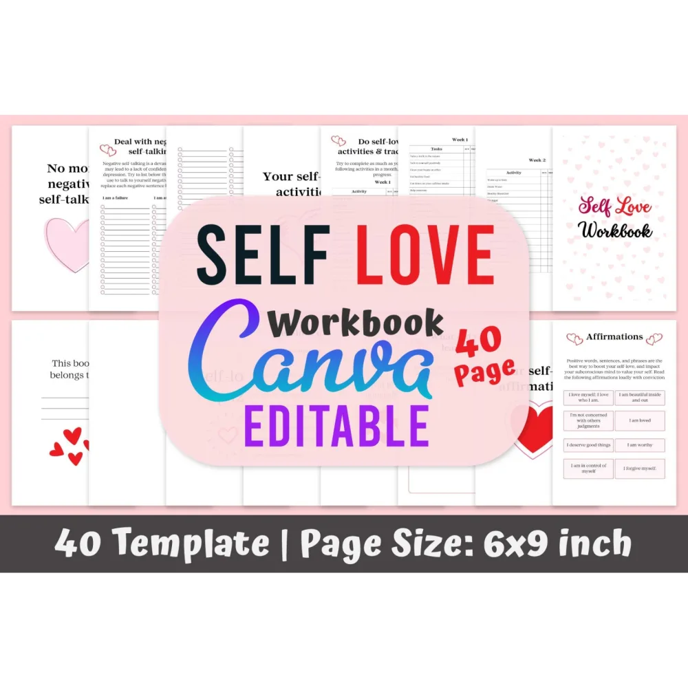 Self Love Workbook for Personal Growth