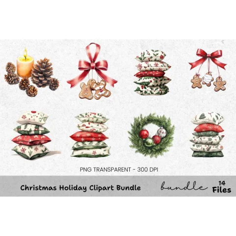 Christmas Holiday Clipart Bundle